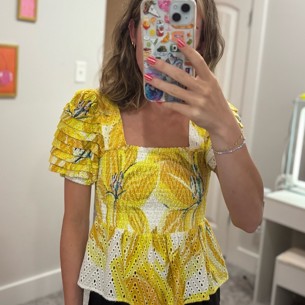 Farm Rio Azalea Smocked Top